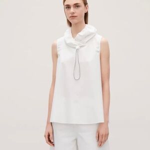 COS Collapsing Drawstring Neckline Top